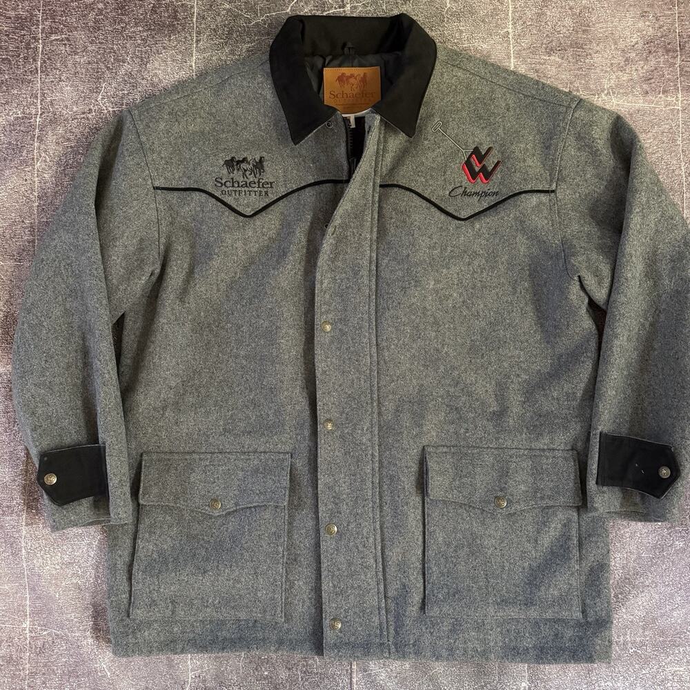 Men's Vintage Schaefer Outfitters USA Big Country Wool Rancher Coat Jacket Sz XL